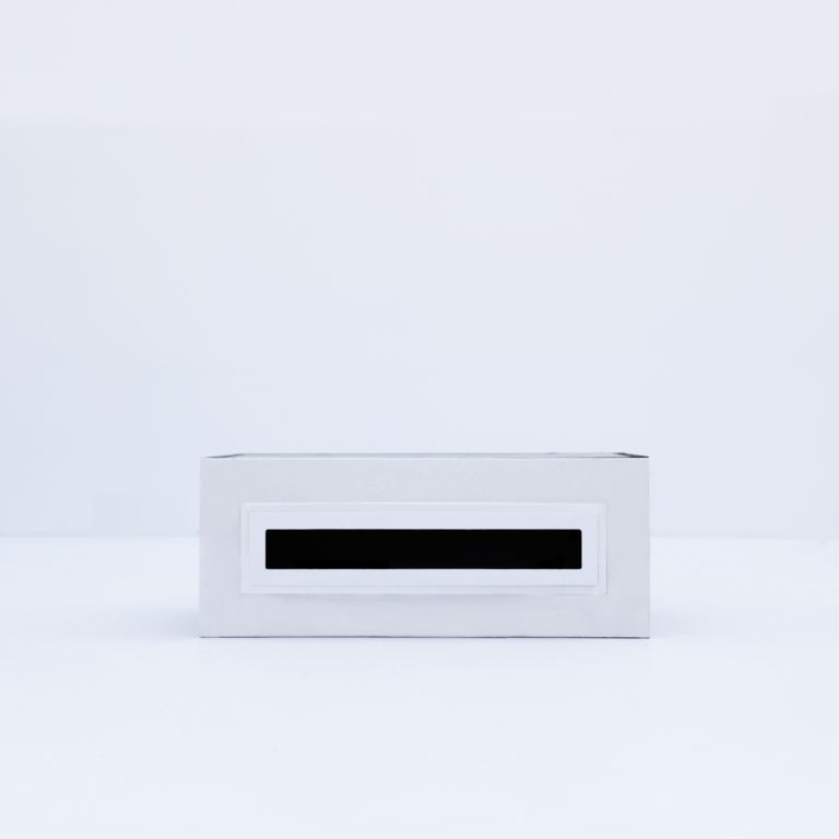 LINE_WCV04 streamlined frameless air extractor for contemporary bathrooms.